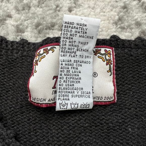 Vintage Tiara International Y2K Christmas Cardigan Sweater Medium Holiday - Picture 4 of 8
